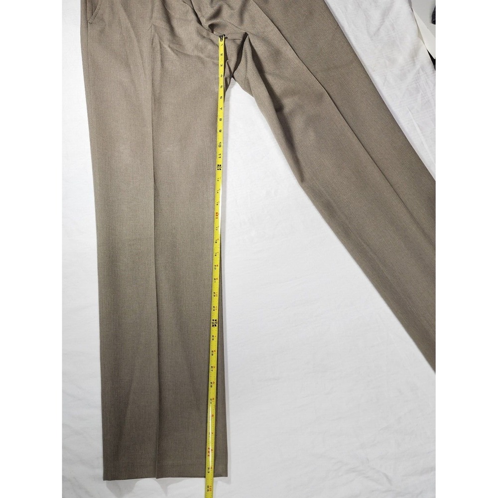 Kenneth Cole Pants Mens Size 34x34 Khaki Casual Button Zip Flat Front Belt Loops - Picture 13 of 16